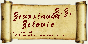 Živoslavka Žilović vizit kartica